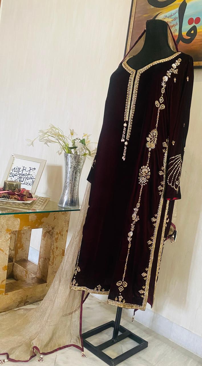 Eastern charm velvet shirt