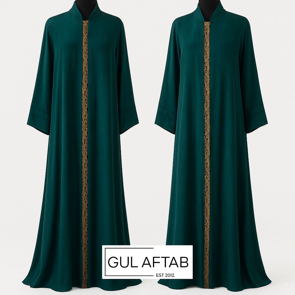 Green gold Abaya