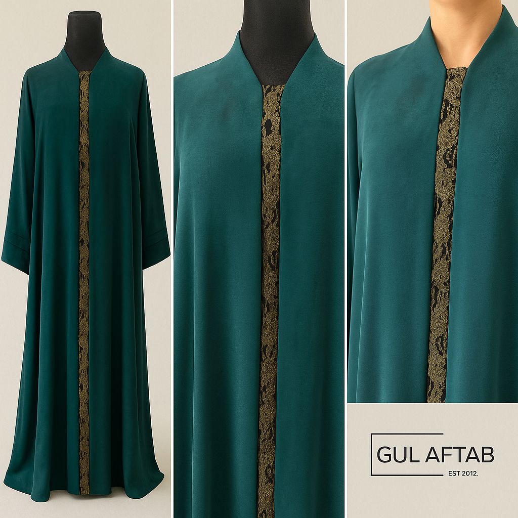 Green gold Abaya