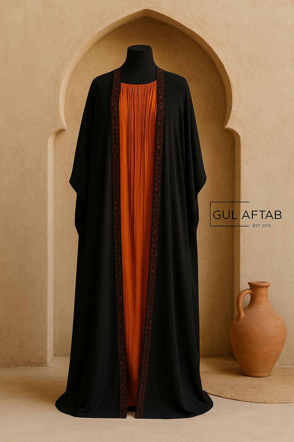 Black rust Abaya