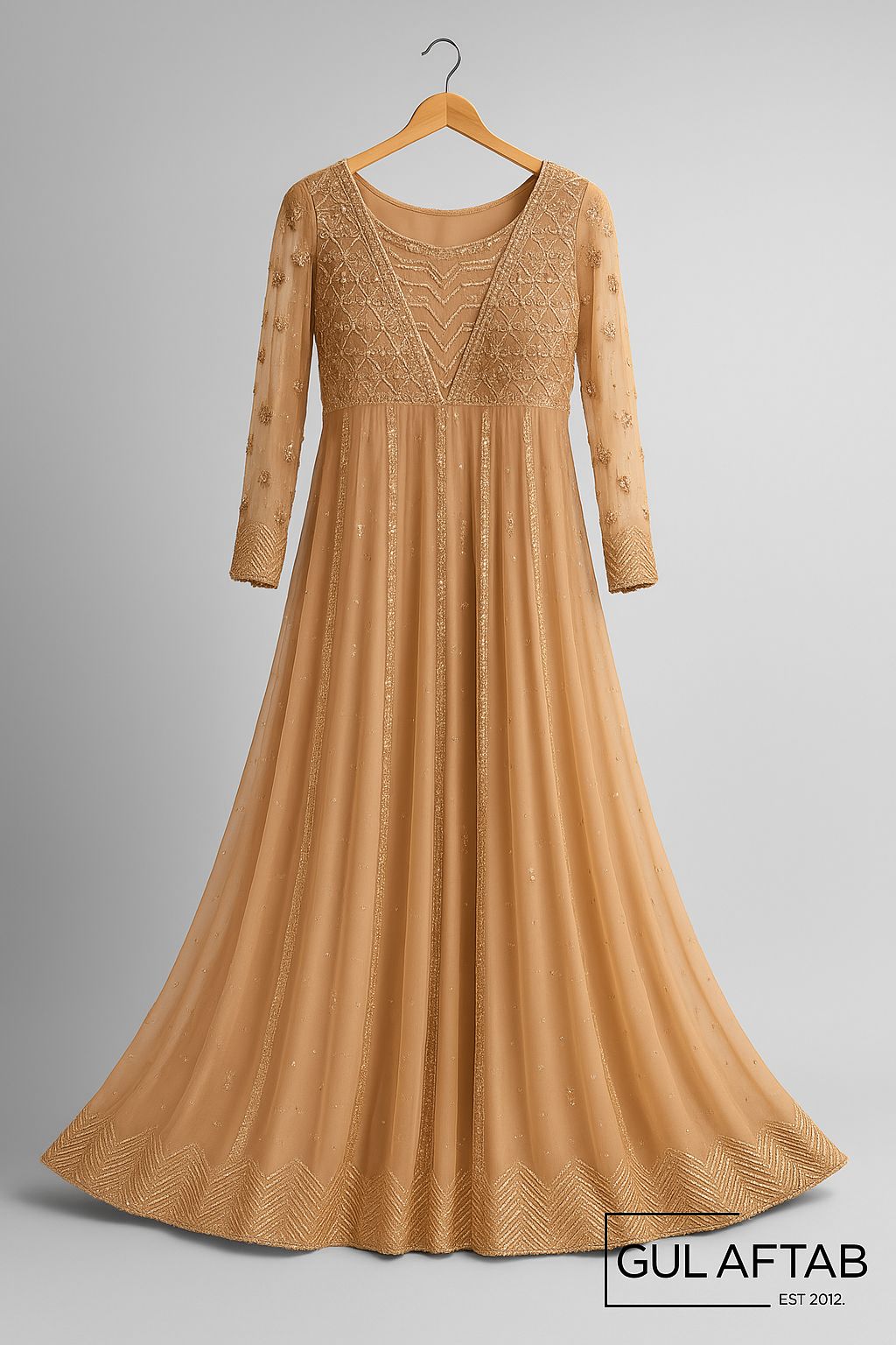 Formal long flared dress