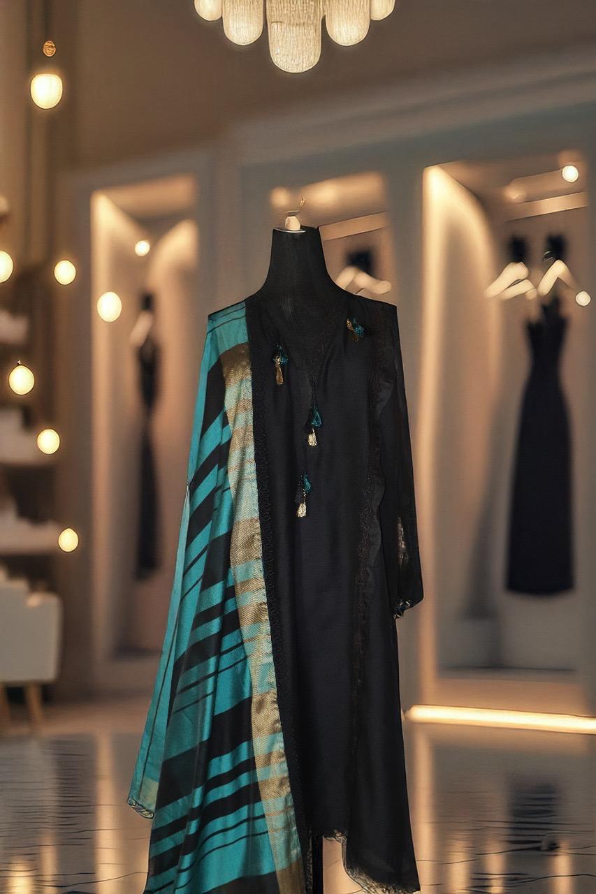 Black pure cotton net shirt