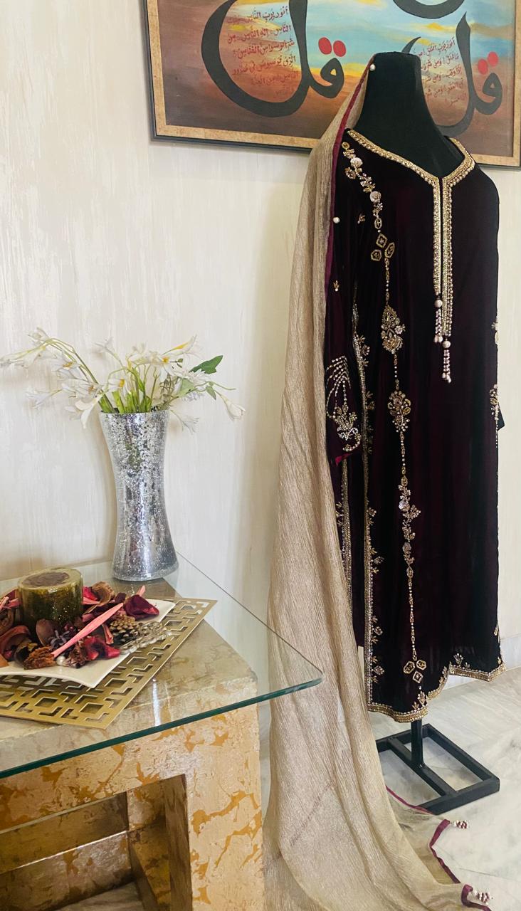 Eastern charm velvet shirt